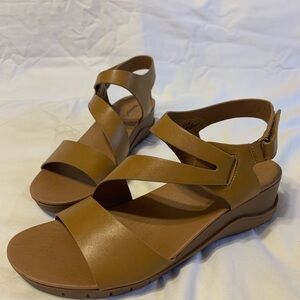 Baretrap brand Women’s Tan Strappy Wedge Sandals